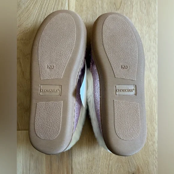 J. Crew Girls' Glitter Moccasin slippers - BS628 - Size 13 - NWT - Picture 7 of 8